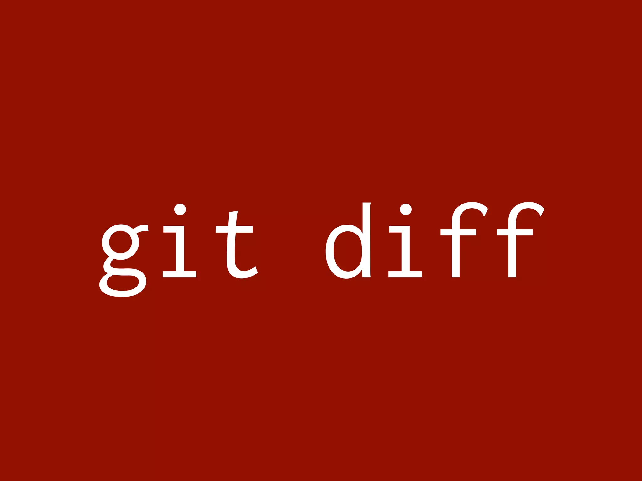 git diff 