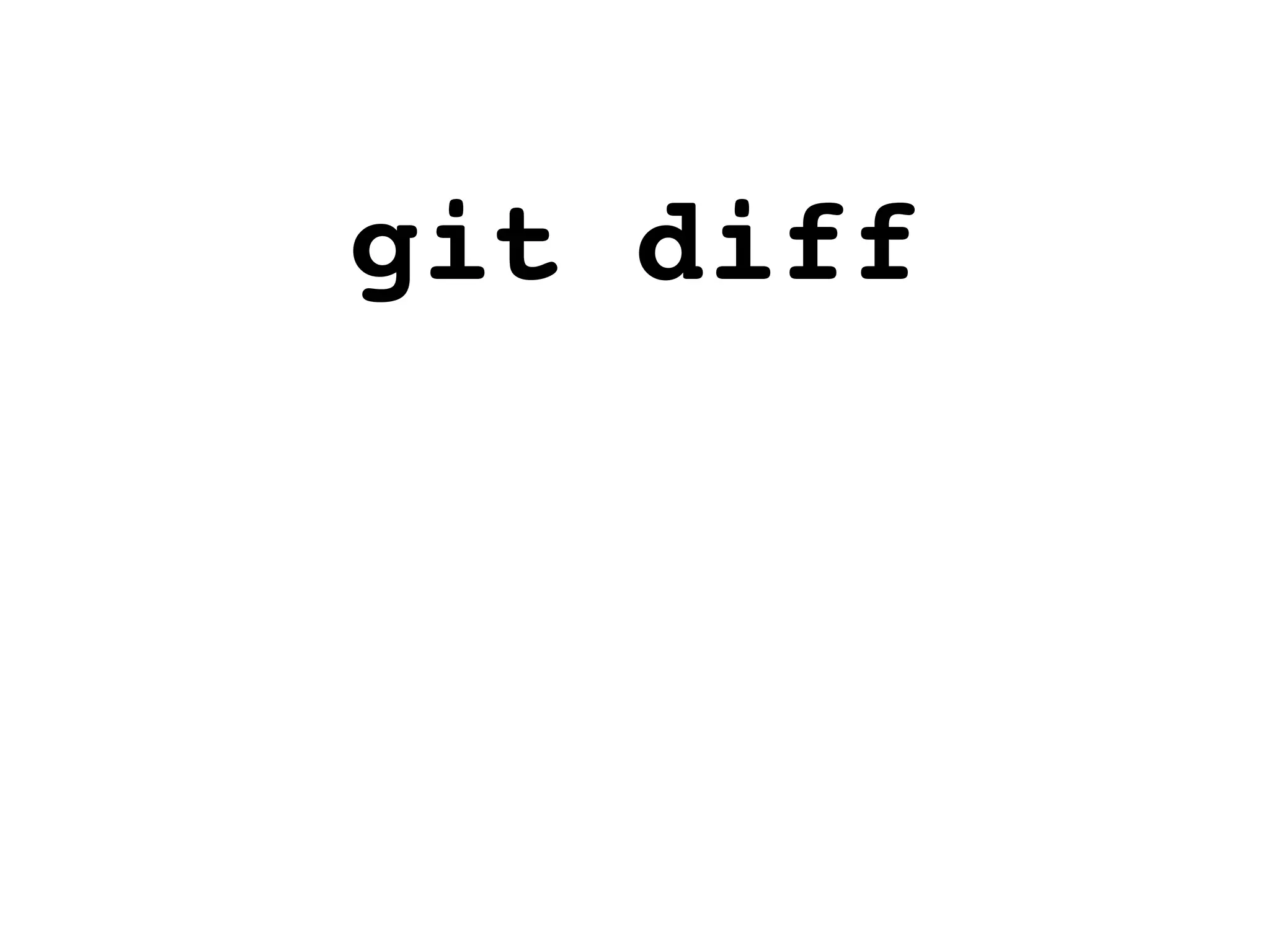 git diff 
