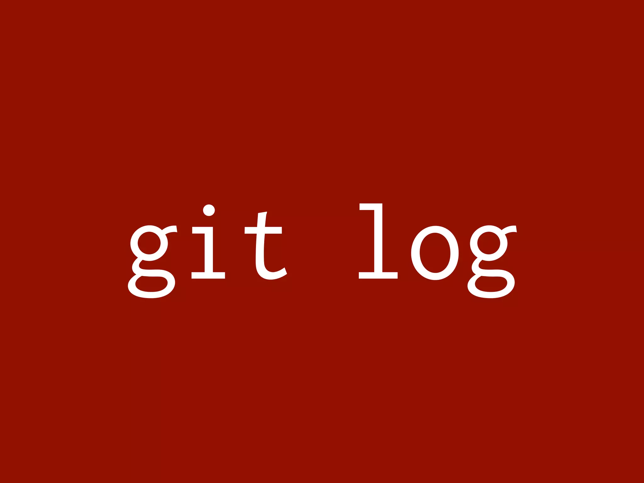 git log 