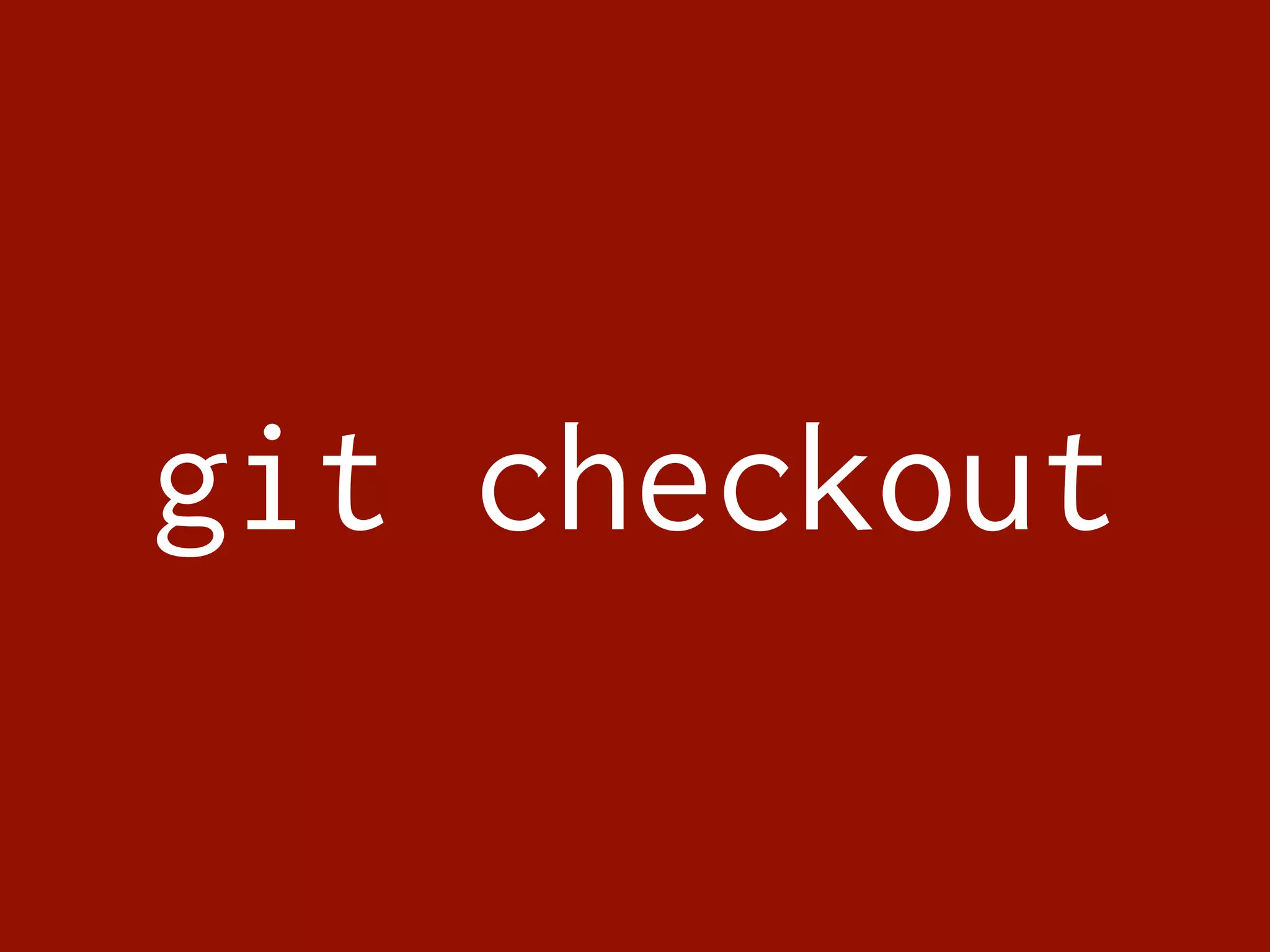 git checkout 
