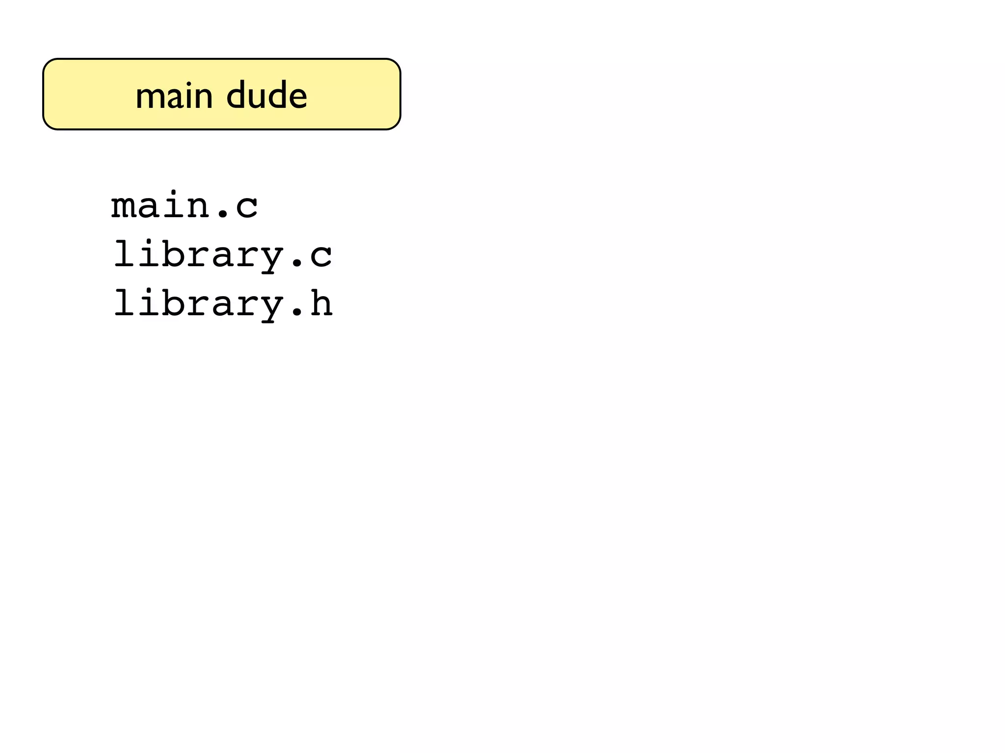 main dude main.c library.c library.h 