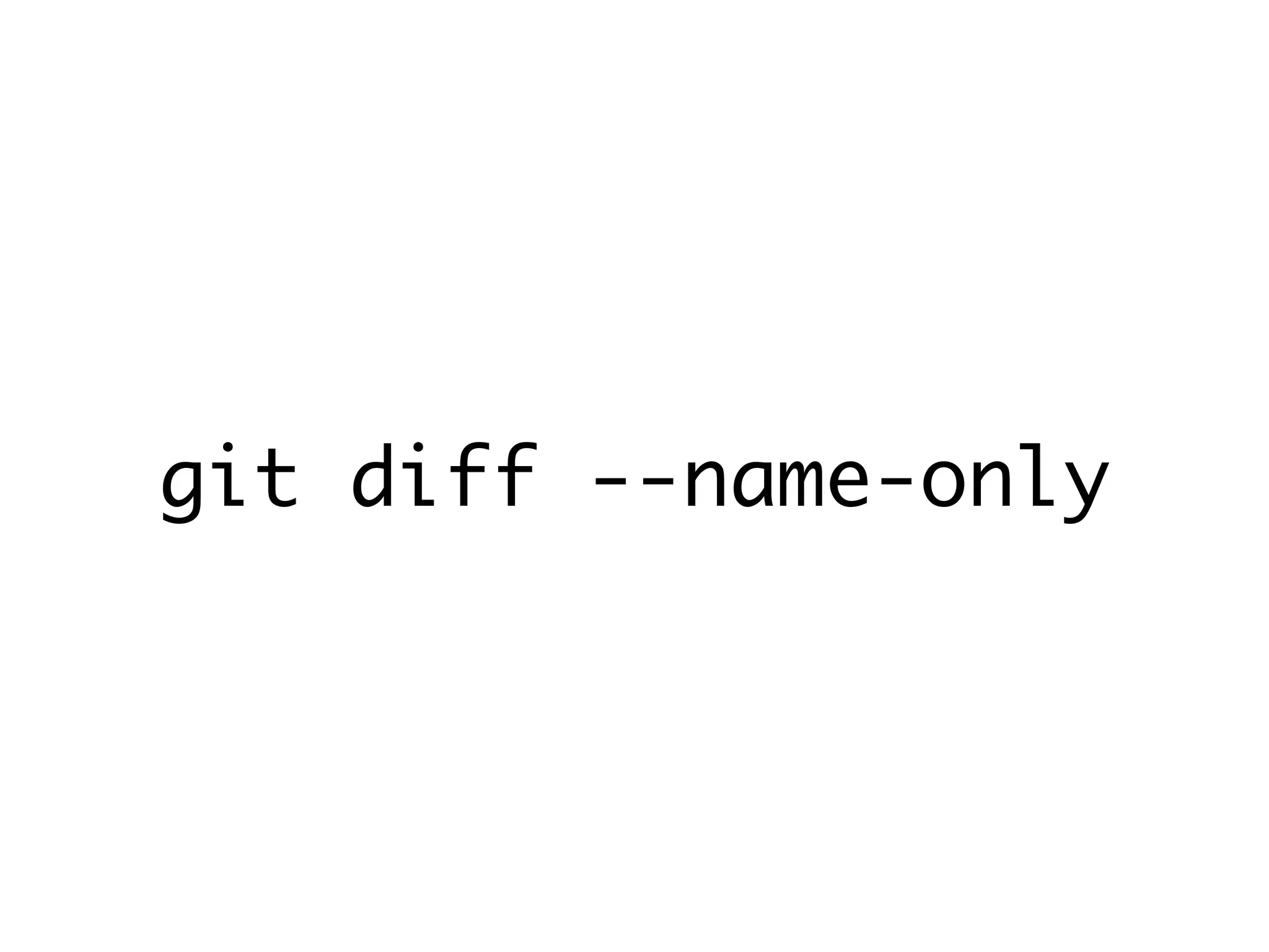 git diff --name-only 