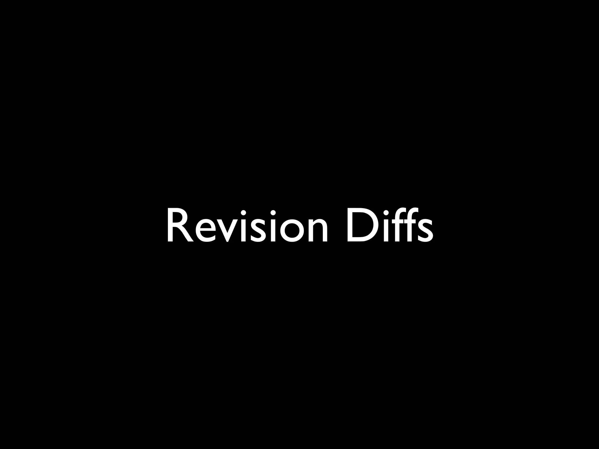 Revision Diffs 
