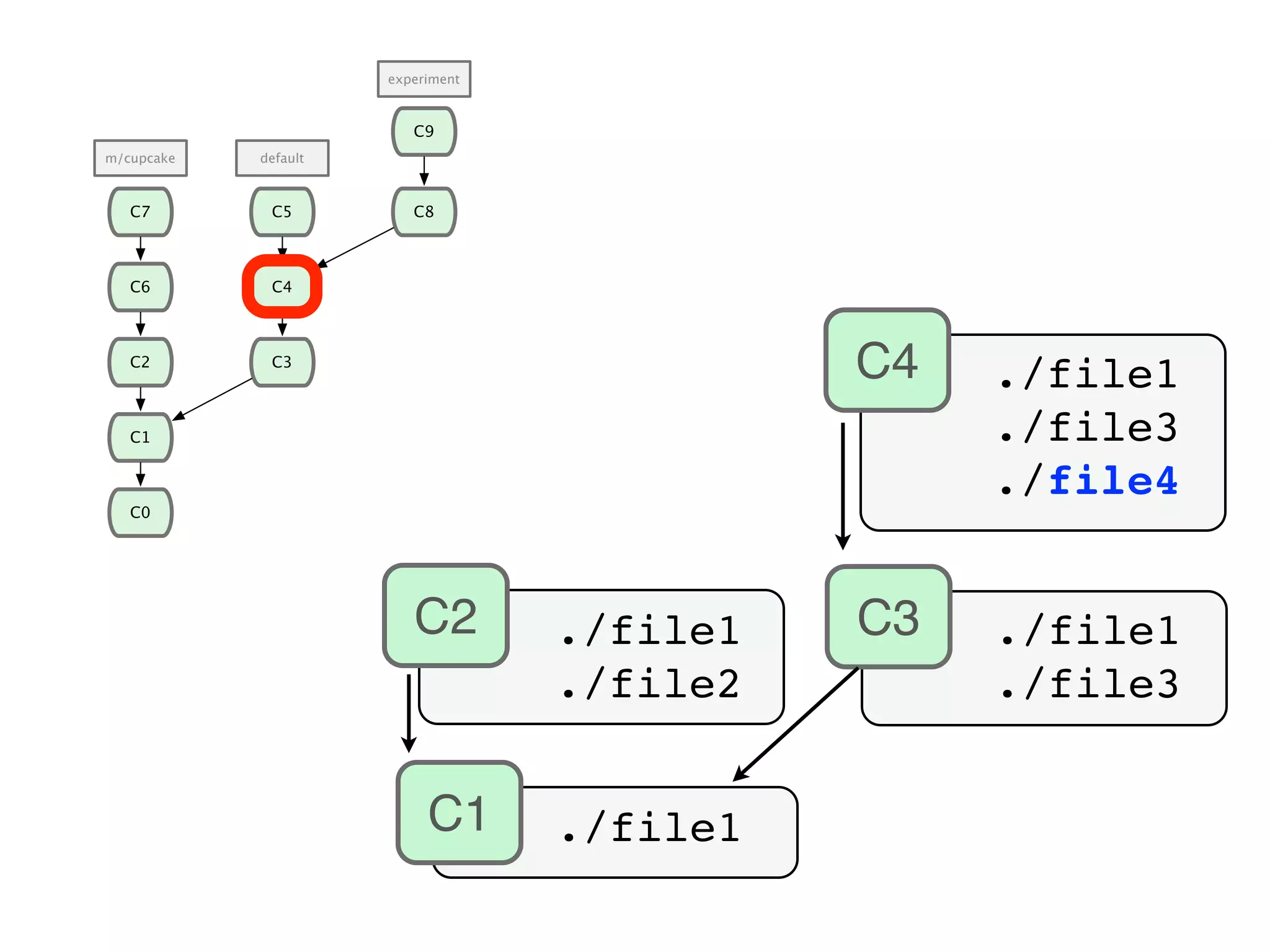 C2 C1 C0 C2 C6 C7 C3 C4 C8 C9 C5 m/cupcake default experiment ./file1C1 ./file1 ./file2 C3 ./file1 ./file3 C4 ./file1 ./file3 ./file4 