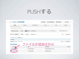 PUSHする




ファイルが追加された
 