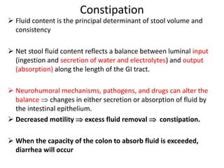 Stool Volume Example Gastro Intestine tract pharmacology 2013 B.pptx