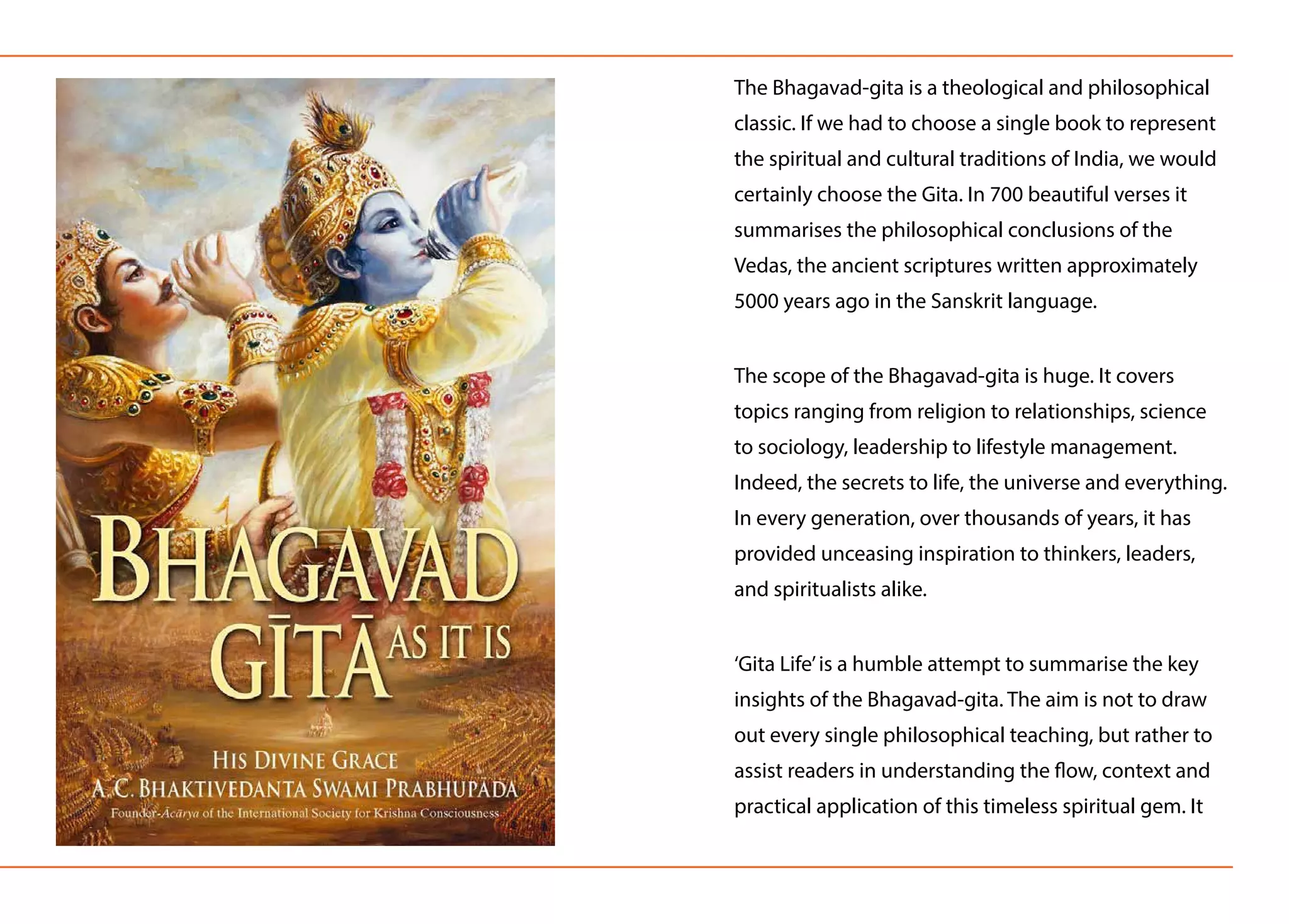 Bhagavad Gita - A Short Summary in Acronyms | PDF