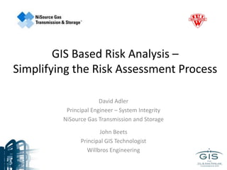 Gis Risk Modeling Report Poster Examples Willbros GITA Presentation on GIS-Based Risk Assessment | PPTX