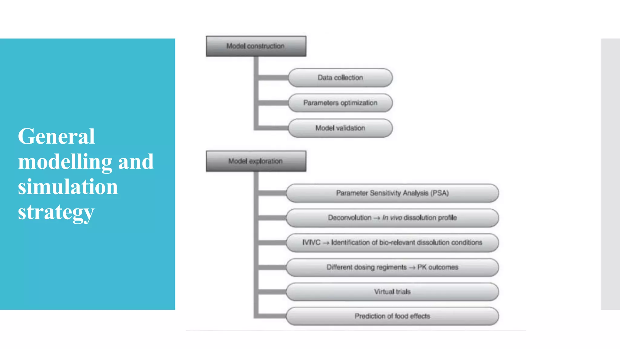 General
modelling and
simulation
strategy
 