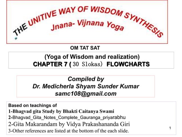 Bhagvad Gita Chapter 7 (Revised 2021),Jnana-Vijnana Yoga (The yoga of ...
