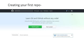 Creating your first repo-
 