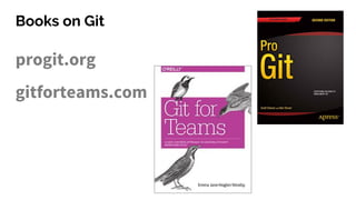 Books on Git
progit.org
gitforteams.com
 