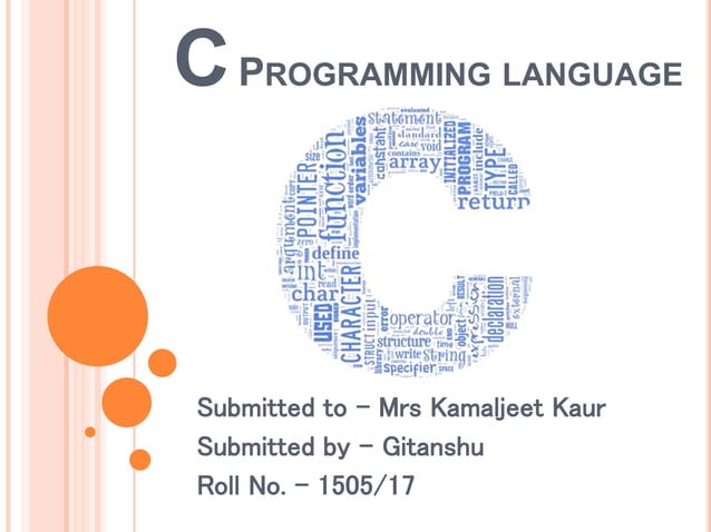 C Programming Language | PPT