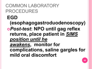 Discourage smoking on the morning before the examination