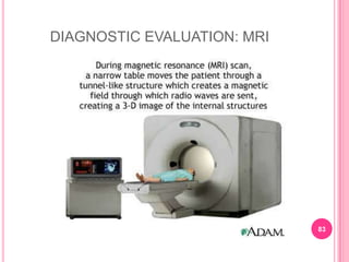 Administers enema or laxative after test to facilitate barium removal, Increase fluid intake.9.  Computed Tomography (CT) ScansProvides cross-sectional images of abdominal organs and structures.  Multiple x-ray images are taken for many different angles.Nursing Interventions:Patient should not eat or drink for 6-8 hours before the test.