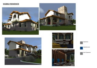 Experience 
Selected works 
Work Experience 
WAMBUI RESIDENCE 
 