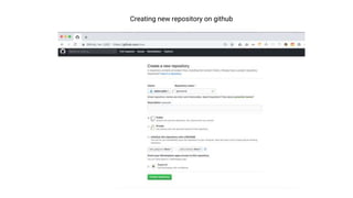 Creating new repository on github
 
