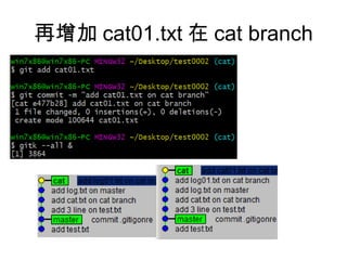 再增加 cat01.txt 在 cat branch
 