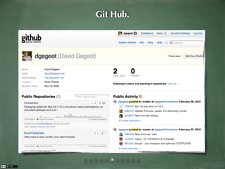 Git Hub.
 