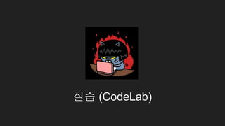 실습 (CodeLab)
 