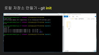 로컬 저장소 만들기 - git init
 