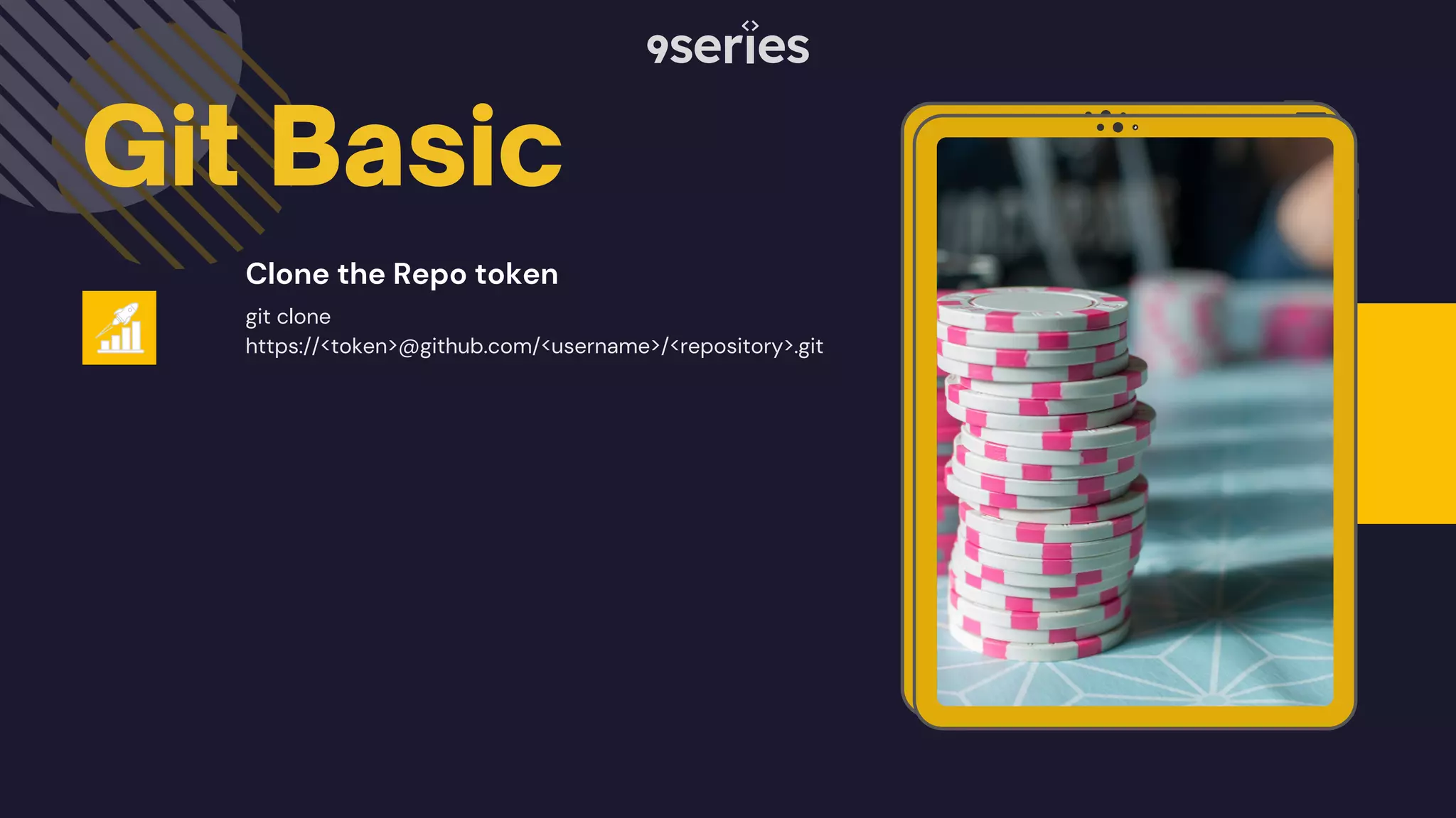 Git Basic git clone https://<token>@github.com/<username>/<repository>.git Clone the Repo token 