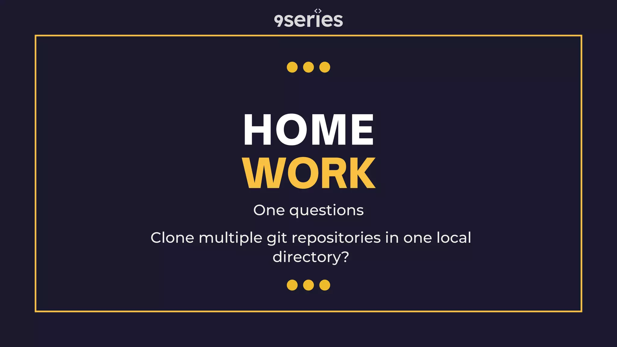 HOME Clone multiple git repositories in one local directory? WORK One questions 