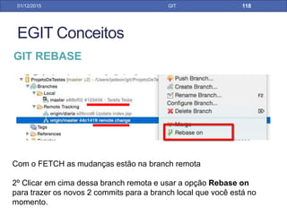 31/01/17 GIT
• Realiza um Commit Local
RESOLVENDO CONFLITOS NO GIT = FETCH + REBAS
PELO ECLIPSE
 