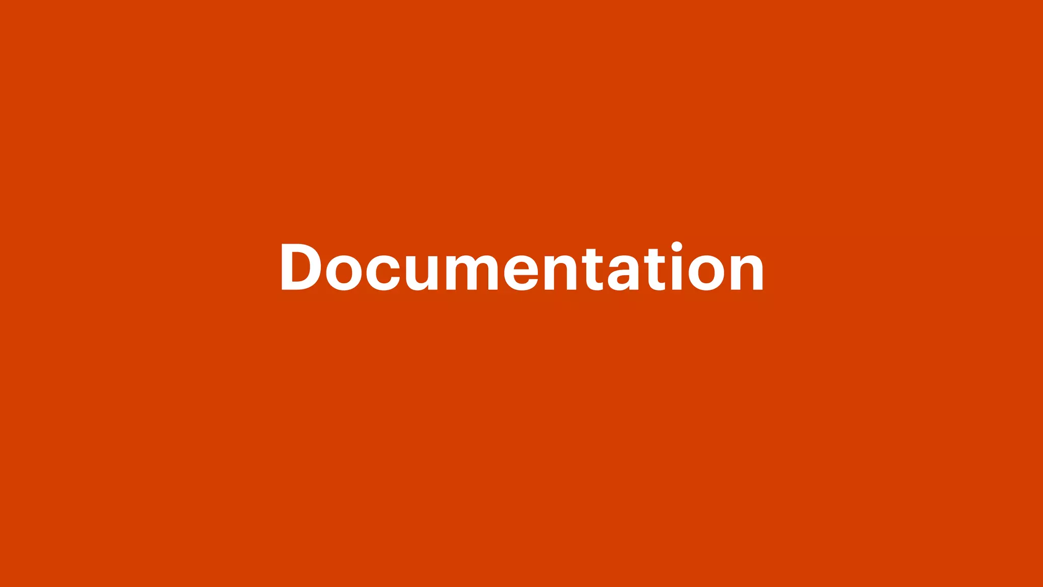 Documentation
 