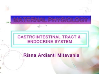 GASTROINTESTINAL TRACT &
ENDOCRINE SYSTEM
Risna Ardianti Mitavania
 