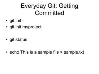 Git One Day Training Notes | PPTX
