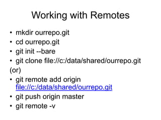 Git One Day Training Notes | PPTX