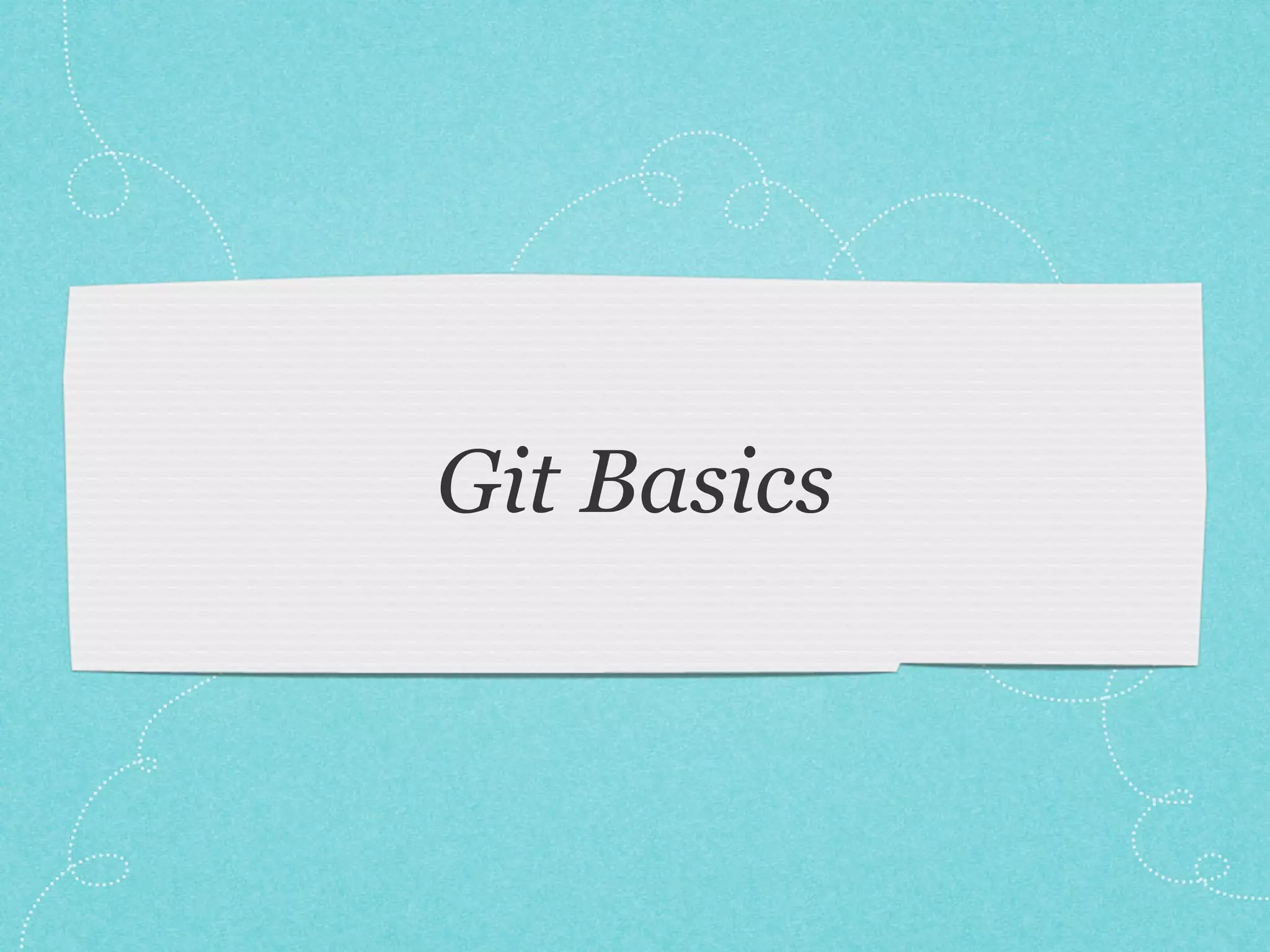 Git Basics
 