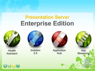 Presentation Server Enterprise Edition Health Assistant Isolation 2.0 Application Hub App Streaming 