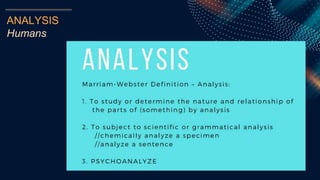 ANALYSIS
Humans
 