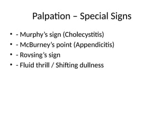Appendix Murphy Sign GIT_Examination_Lecture_BAMS_integrated with modern.pptx
