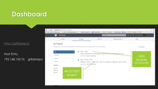 Dashboard
http://gitlabrepo/
Host Entry
192.168.150.76 gitlabrepo
WCS7-FEP7
project
QAS
Module
(Git Module)
 