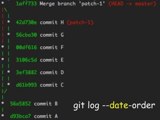 41
git log --date-order
 