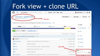 Fork view + clone URL
 