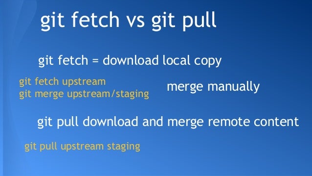 Git pull vs fetch - Hopix