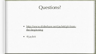 Git, from the beginning