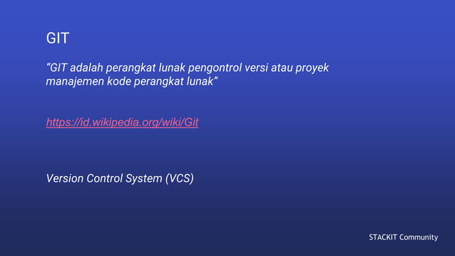 Introduction to GIT versioning | PPT