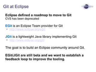 Effective Git with Eclipse | PPT