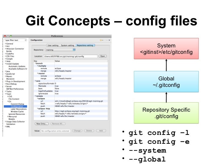 repository git name how in to change with Effective Git Eclipse