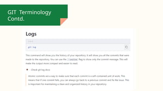 GIT & Github introduction for beginners | PPTX