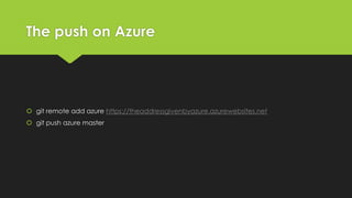 Git, gitHub, Azure and Visual Studio | PPTX