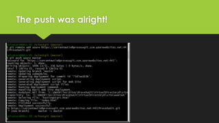 Git, gitHub, Azure and Visual Studio | PPTX