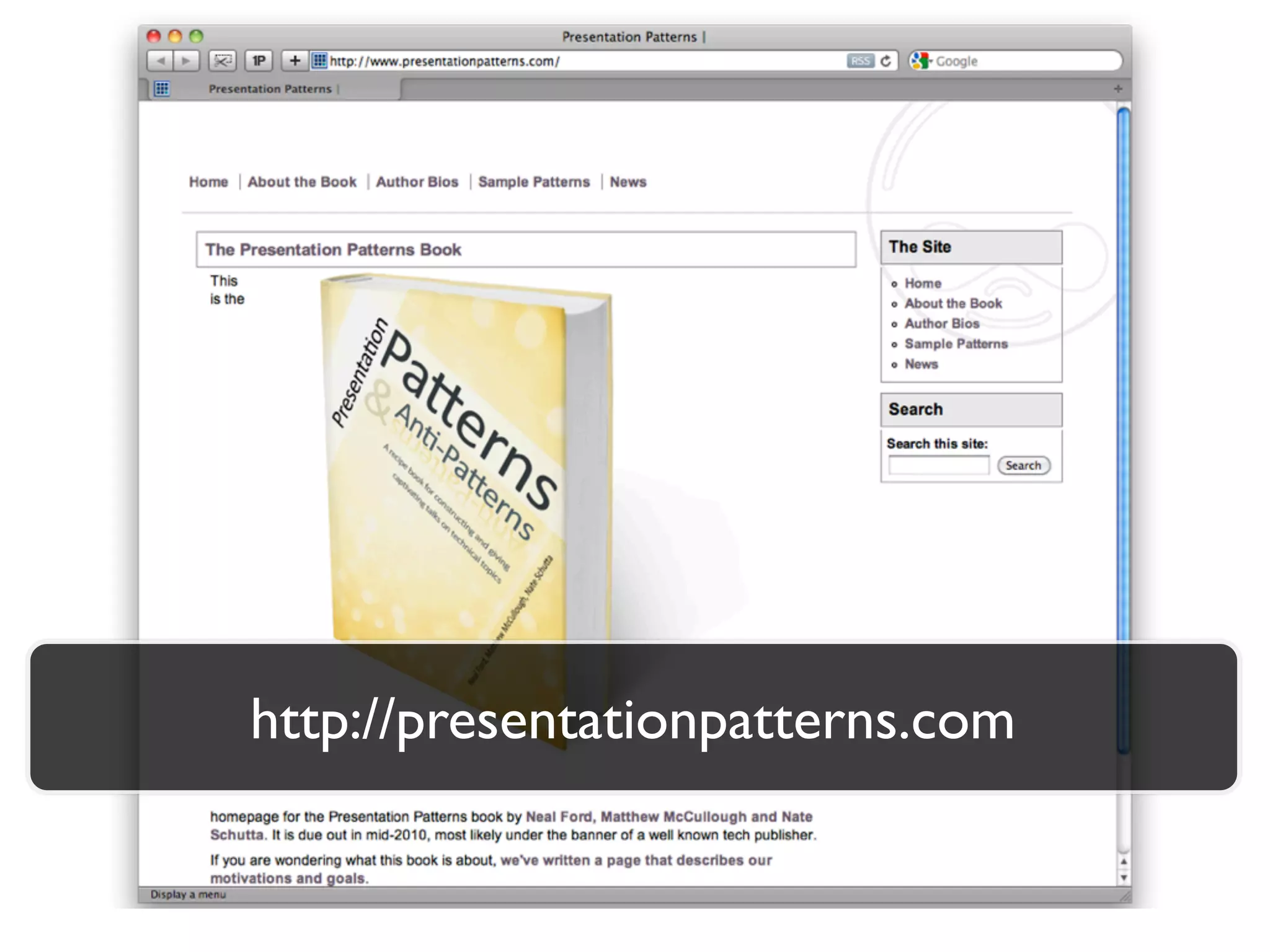 http://presentationpatterns.com
 