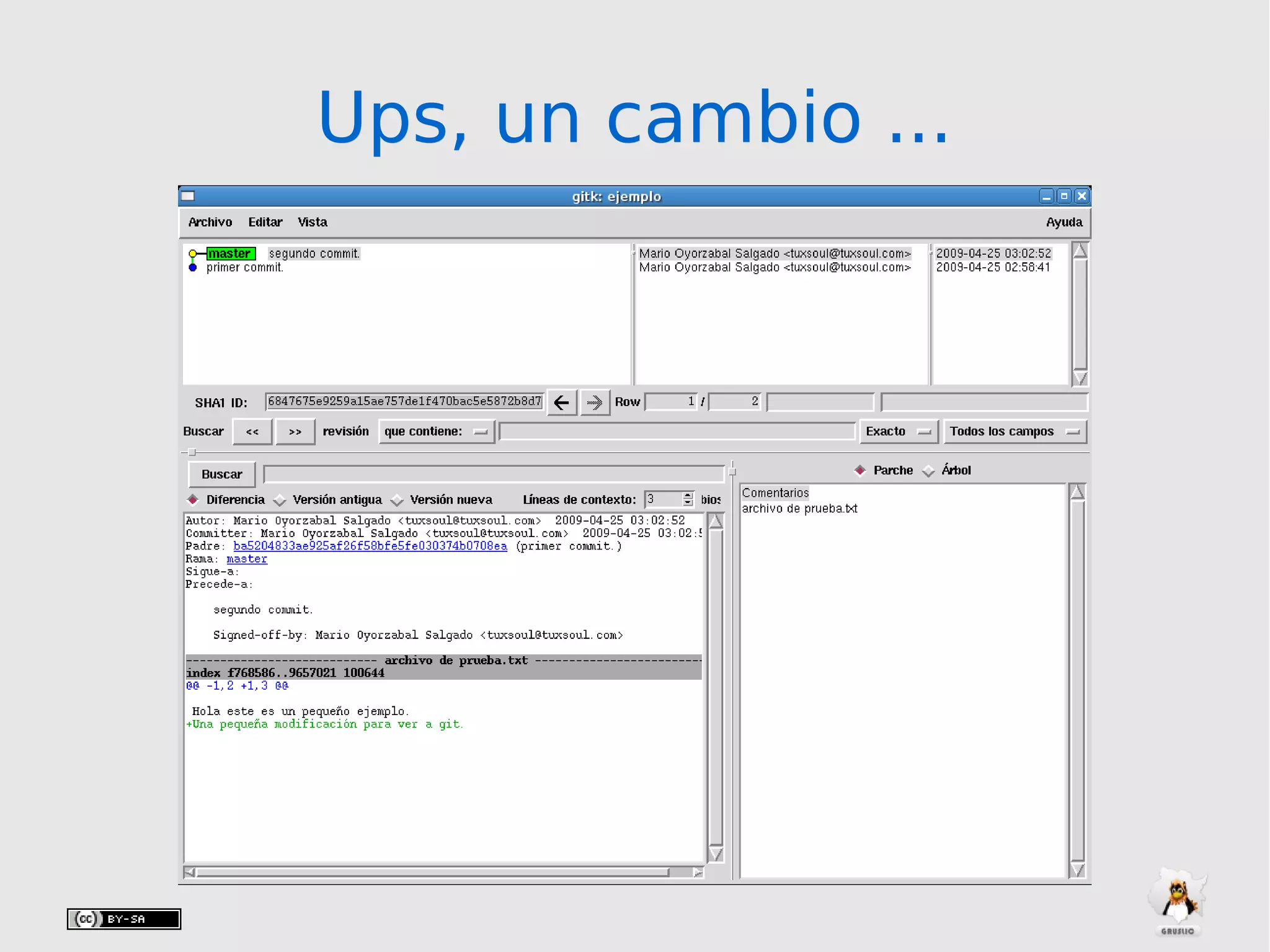 Ups, un cambio ...Ups, un cambio ...
 