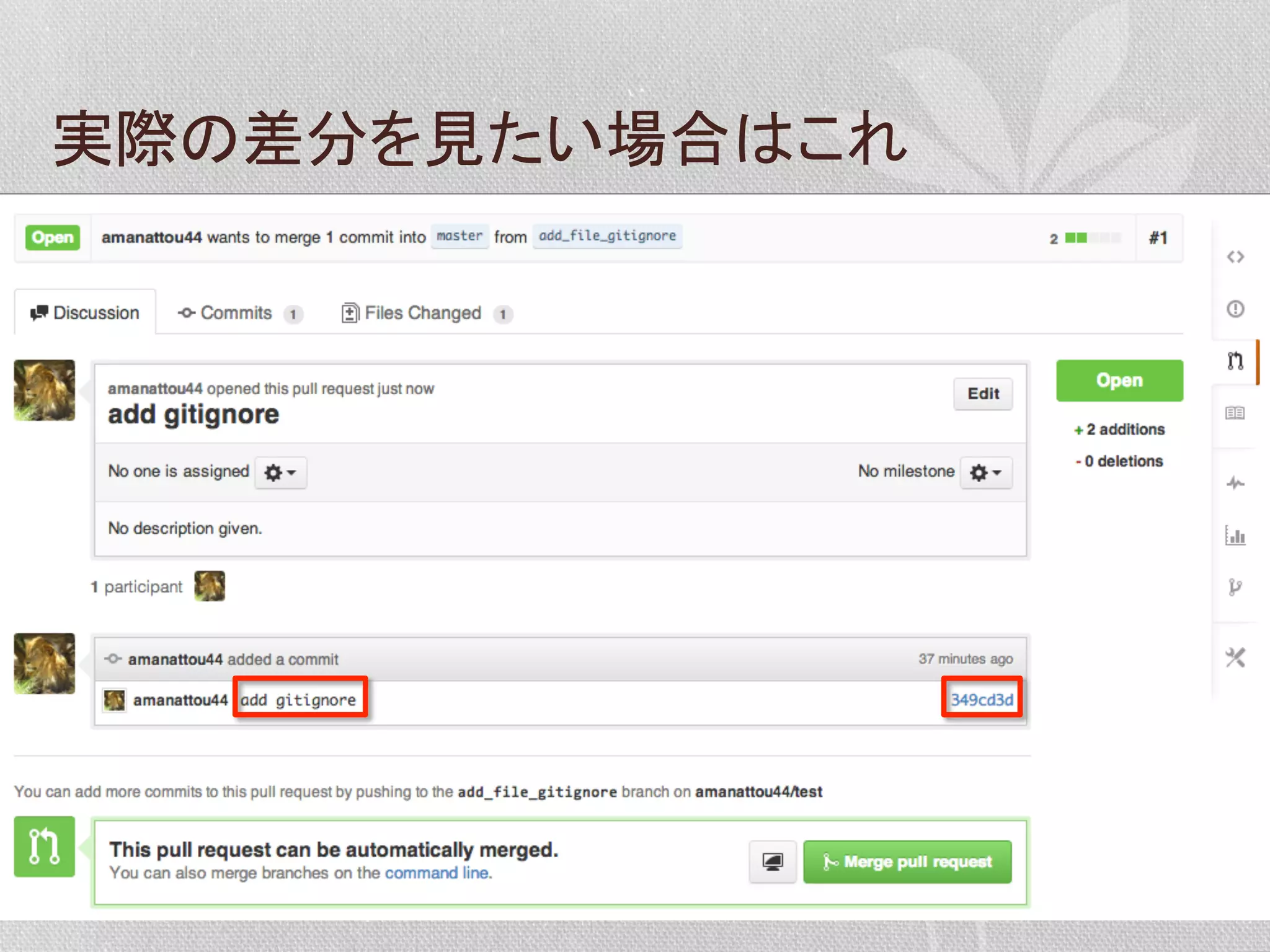 実際の差分を見たい場合はこれ	
  

 